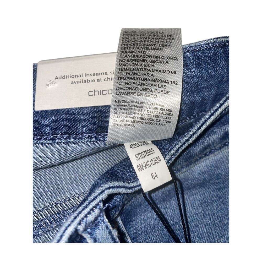 Embellished Embroidered Chico’s NWT Women’s Jeans Wide Leg Size 4R / US 20R - Picture 8 of 13